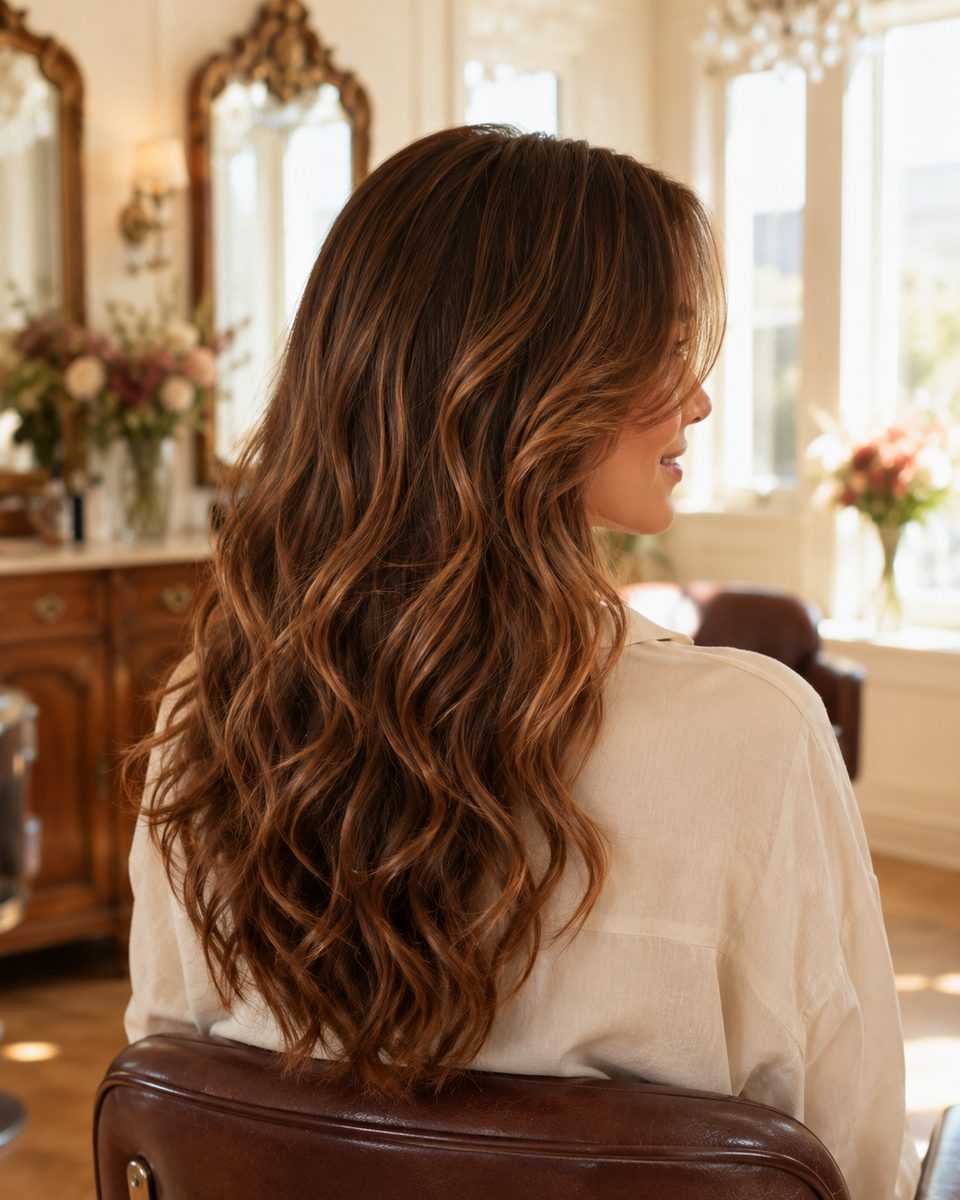 Frisur mit natürlicher Balayage